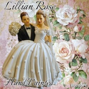 Lillian Rose Hand Painted Wedding Cake Topper/ Wedding Decor